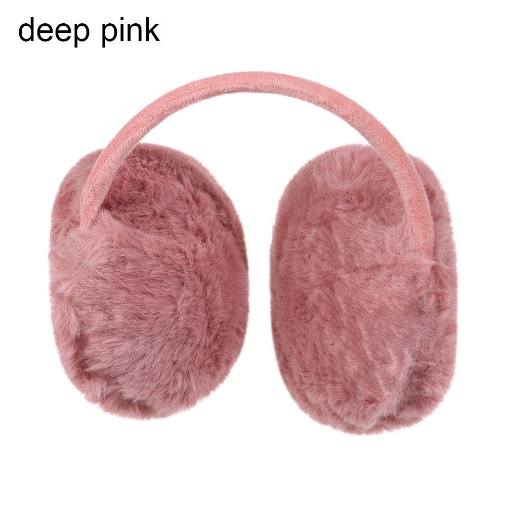 12 kolorów moda mężczyźni kobiety ciepłe nauszniki miękki pluszowy zagęścić ciepłe nauszniki nauszniki ochrona słuchu akcesoria zimowe: deep pink