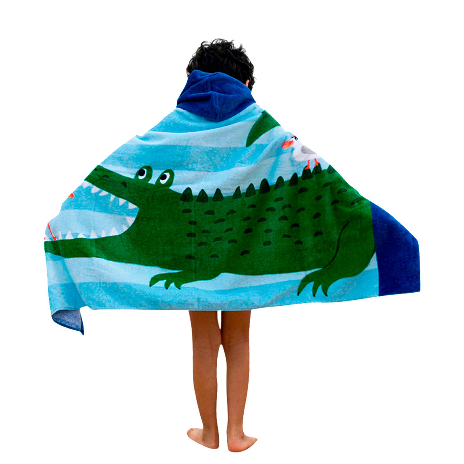 Albornoz con estampado de dinosaurios y animales para bebé, toalla de Spa con dibujos animados para bebé, bata de baño para niños, toallas de playa infantiles: B