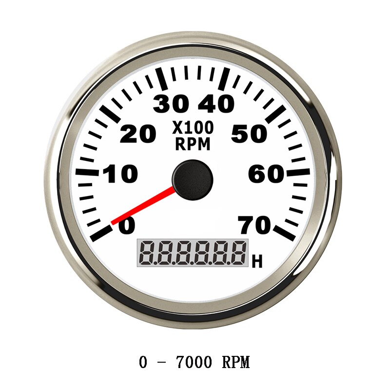 3/4/6/8/10/12 Cylinder Engine Tachometer for Auto Outboard Motor Car Boat Combination hour meter tach 7000RPM REV Counter 12 24V