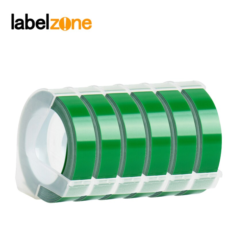 CIDY Mini Portable Printer DIY Handhold Typewriter Label Maker for MOTEX E101 Lettering Machine for 3D Embossing Manual Tape: 6 pcs green