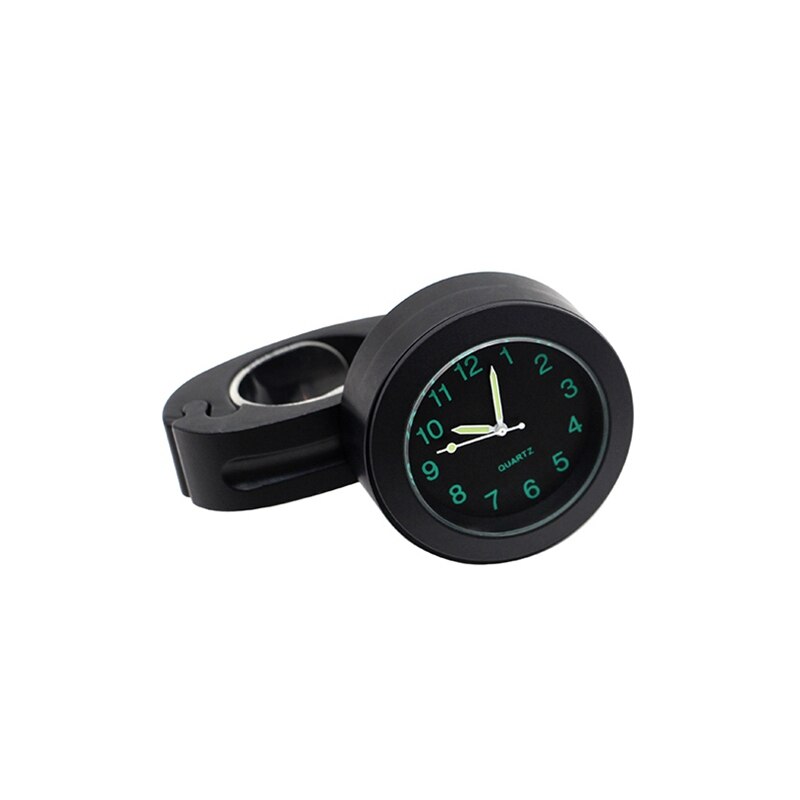 Motorfiets Horloge Stuur Zwart Dial Clock Horloge Voor Cruiser Chopper Honda Yamaha