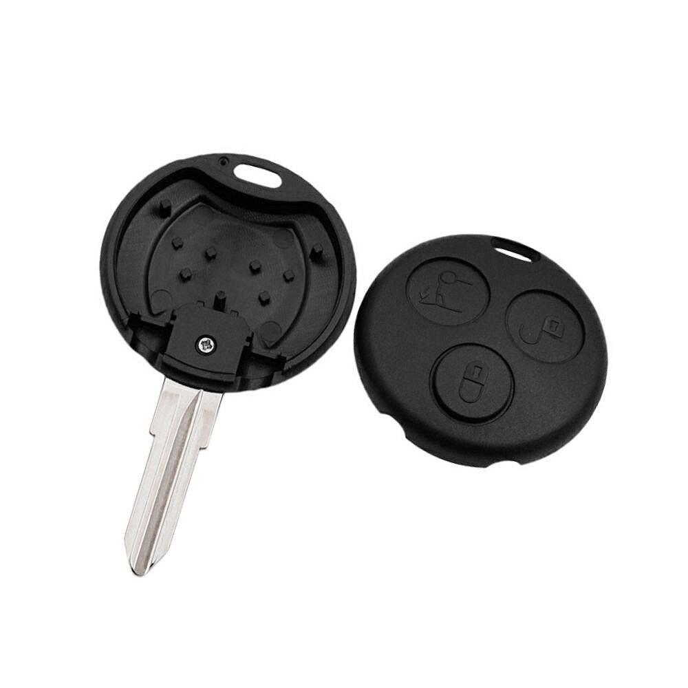 OkeyTech Replacement Car key For Mercedes Benz SMART Fortwo 450 Forfour Roadster Case 3 Button Blank Blade Remote Key Shell Fob