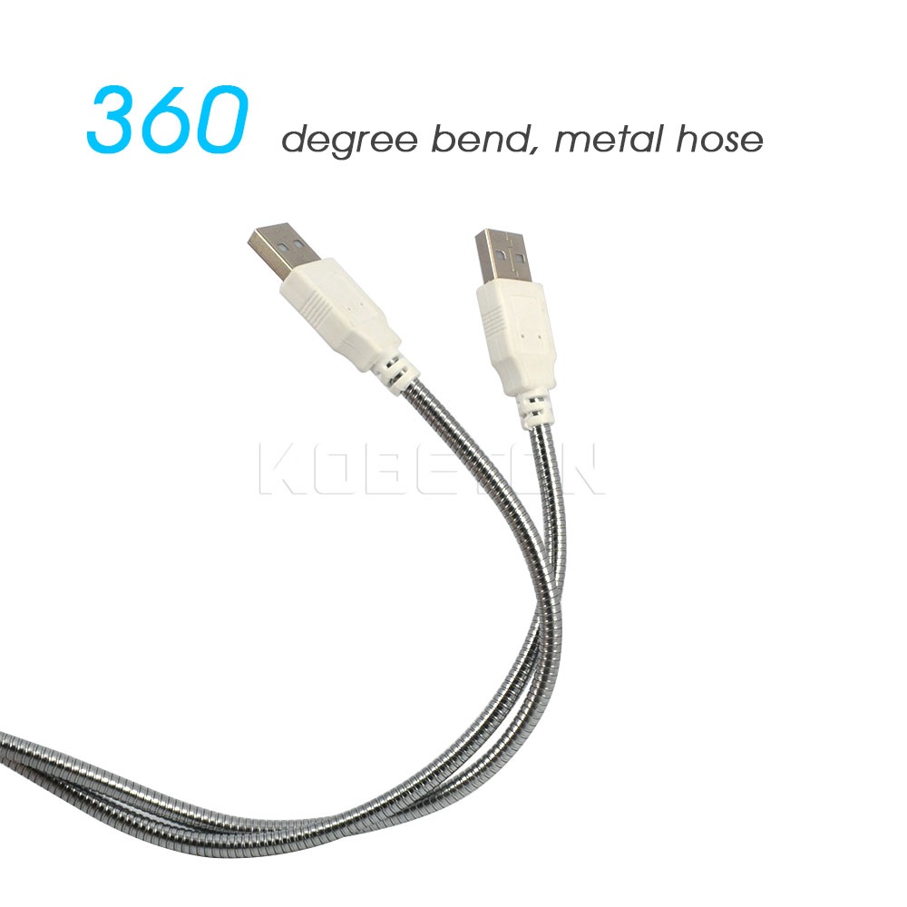 Kebidu Ultra Bright Flexible USB 10LEDs Light Lamp Metal Material for Notebook Laptop PC Computer Multi-colors