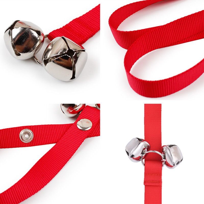 Nylon Pet Door Bell Rope Pet Dog Puppy Adjustable Length Alarm Training Rope Doorbell Dog Accessories