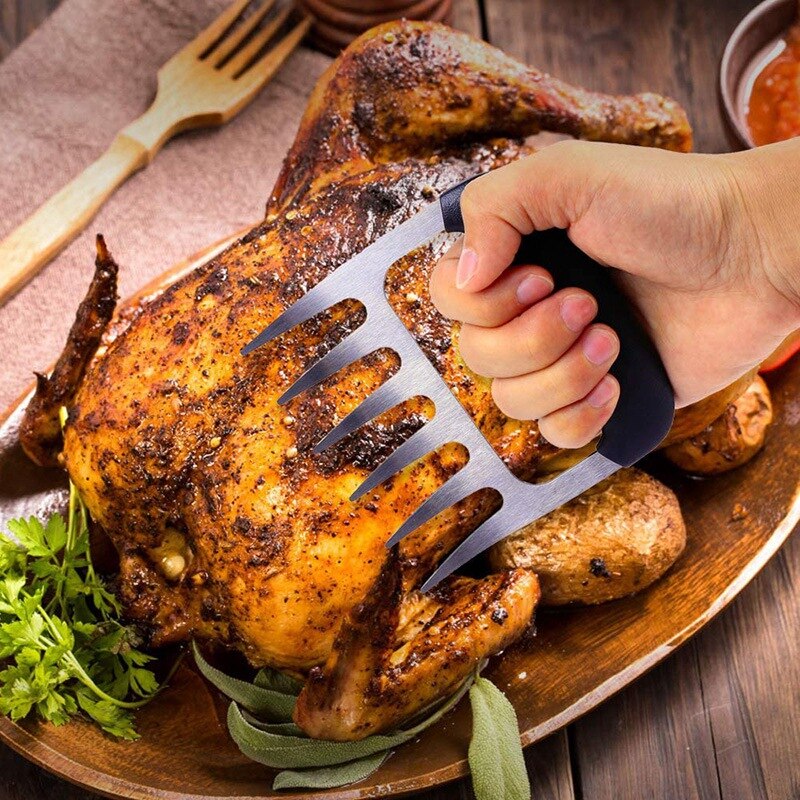2 Pcs Meat Shredder Claws Stainless Steel Bear Claws BBQ Meat Claws for BBQ Forks for Handling Food,Barbecue Claws