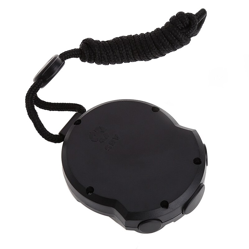 Classic Digital Handheld LCD Chronograph Sports Stopwatch Timer w/string