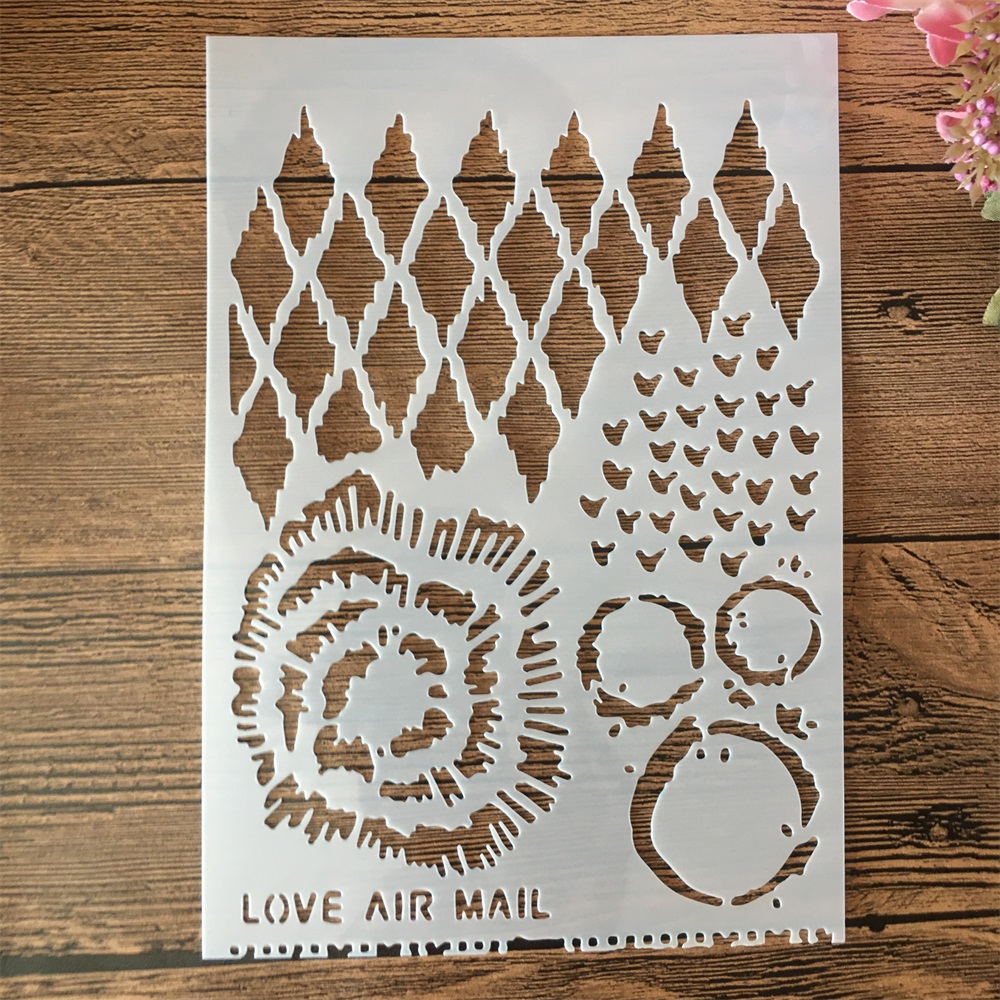 A5 21Cm Letters Textuur Gelaagdheid Stencils Schilderij Plakboek Kleuring Embossing Album Decoratieve Template: 5