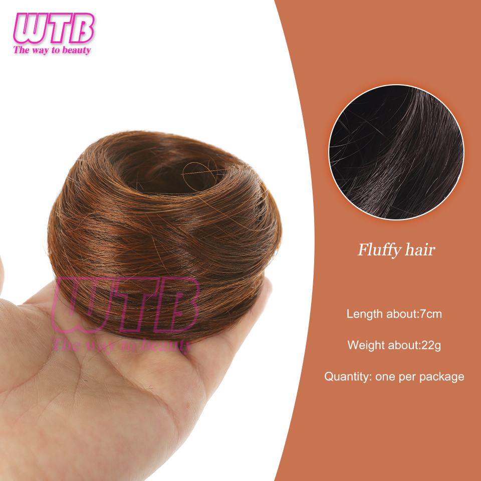Synthetic Hair Messy Bun Hair Piece Bun Fluffy Elastic Rubber Band Suitable For Women To Wear: Other