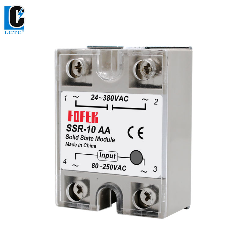LCTC 1 stks Solid State Relais Eenfase Contactloze SSR DC Naar DC AC Naar AC DC Naar AC 24-380VAC 10A 25A 40A 50A 60A 80A 100A