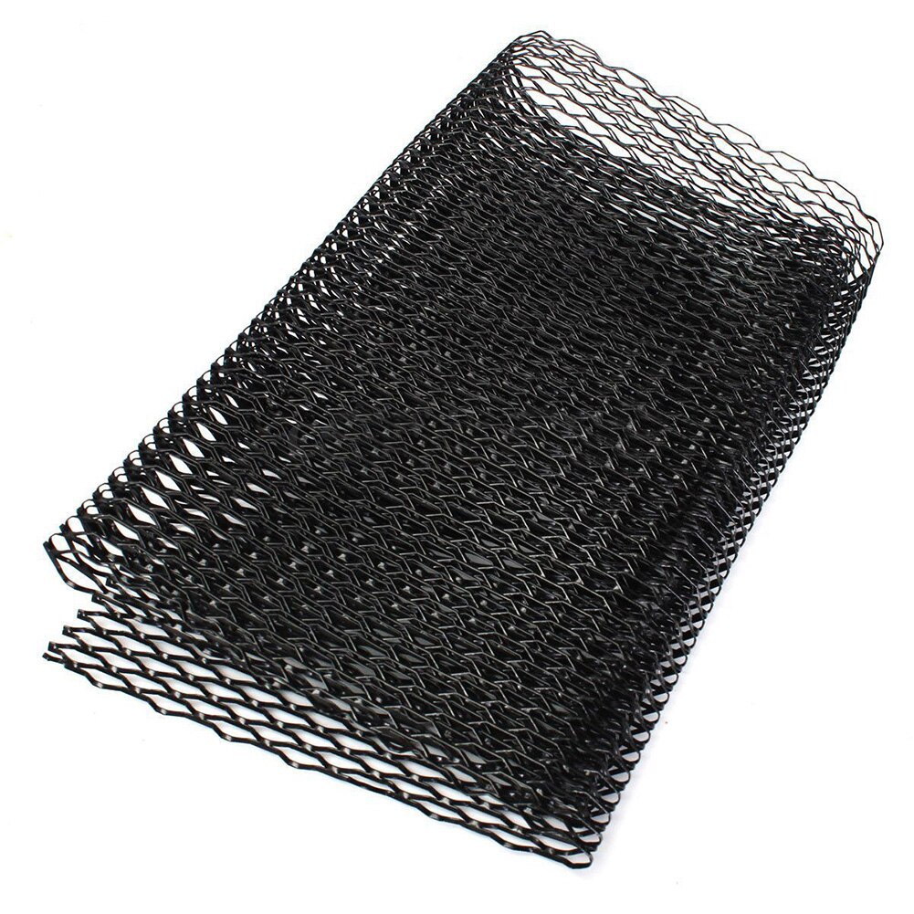 Aluminum alloy Car front bumper Mesh grill grille cover Universal Aluminum Mesh Grill Section Car Vehicle Black body Grille Net
