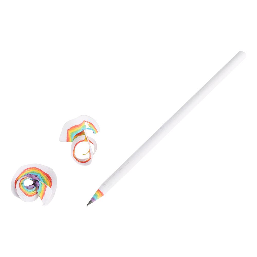2 Stuks Leuke Houten Regenboog 2B Potlood Gradiënt Student Cilindrische Potlood Voor Kids School Kantoorartikelen Potlood Briefpapier