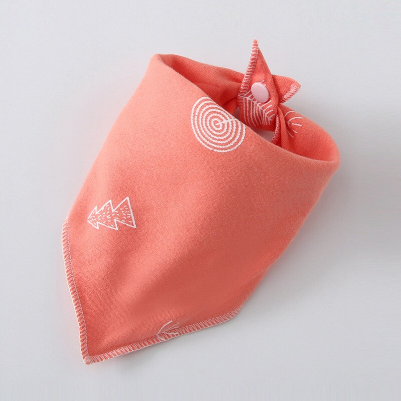 Bandana Triangular para perro, Baberos de cachorro, dibujos Luna, estampado de hojas, toalla ajustable, lavable, pequeño, pañuelo de gato, Collar: Rojo