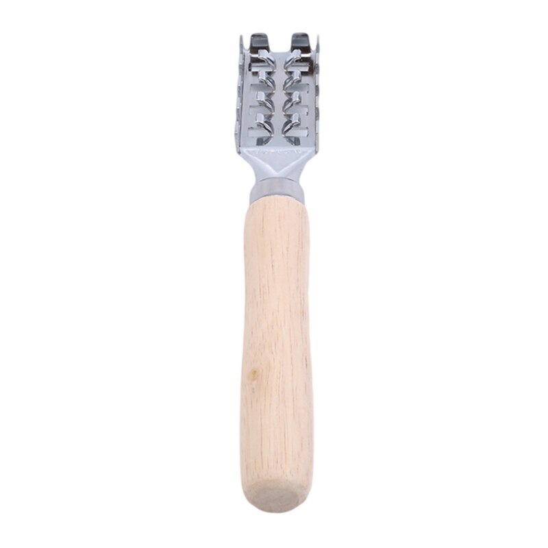 Stainless Steel Multifunctional Wooden Handle Fish Scale Shaving Fish Scale Scraper Seafood Meat Cleaning Tool