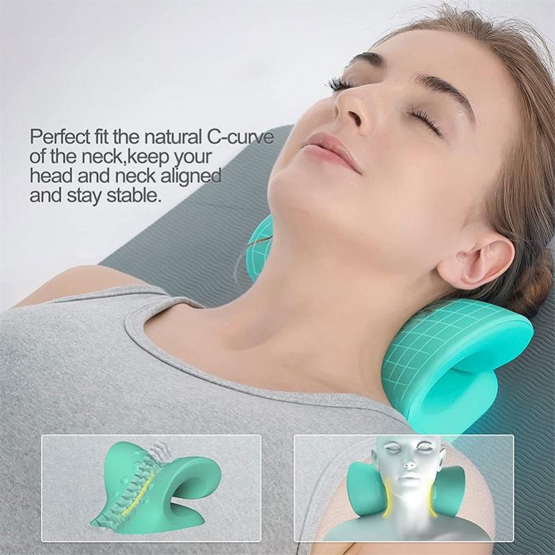 Neck Shoulder Stretcher Relaxer Massage Pillow For Neck Cervical Chiropractic Traction Back Stretching Physiotherapy