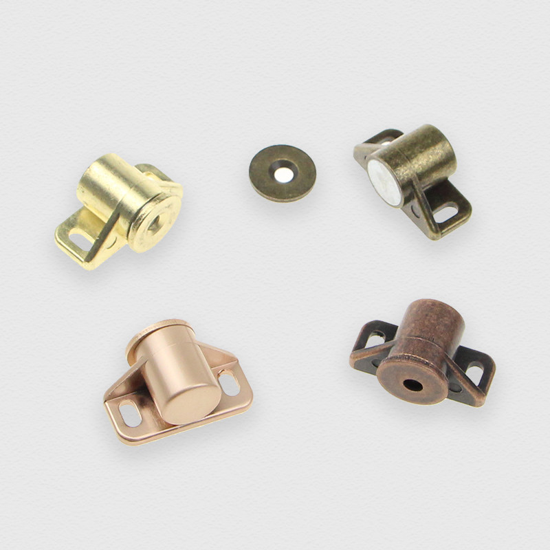 Strong Magnetism Catches Door Stopper Retro Furniture Fittings Zinc Alloy Bronze Neodymium Magnet Latch for Cupboard Cabinet