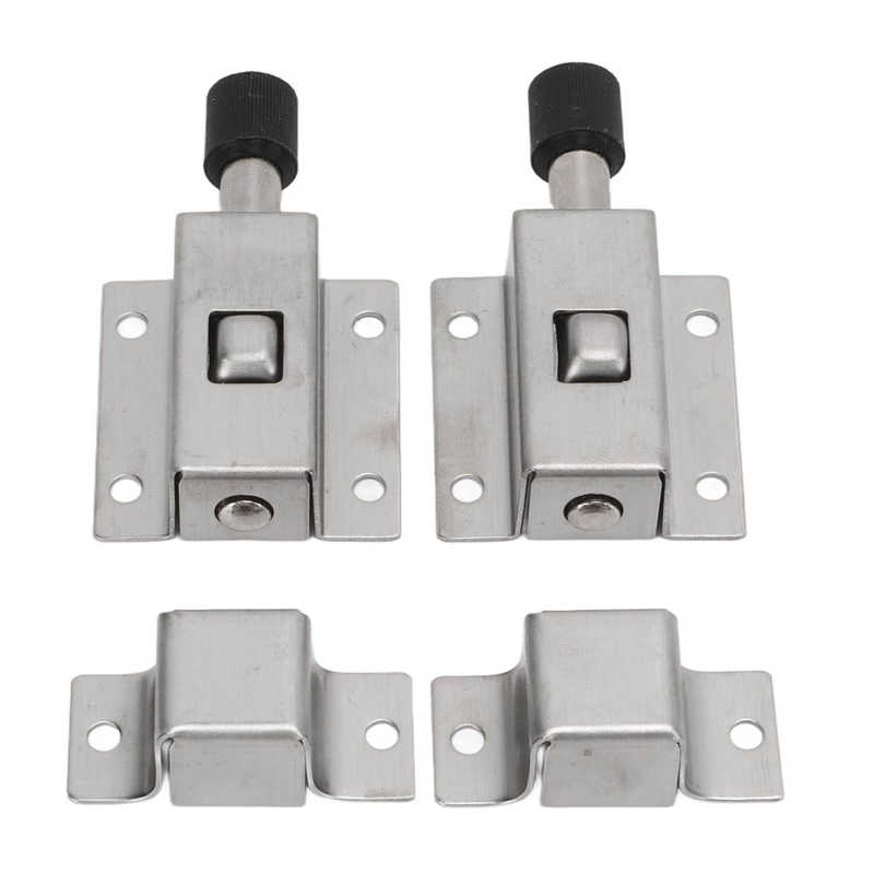 Automatic Spring Lock Door Latches Reliable Flat Bottom High Strength Anti Theft Stainless Steel for Security