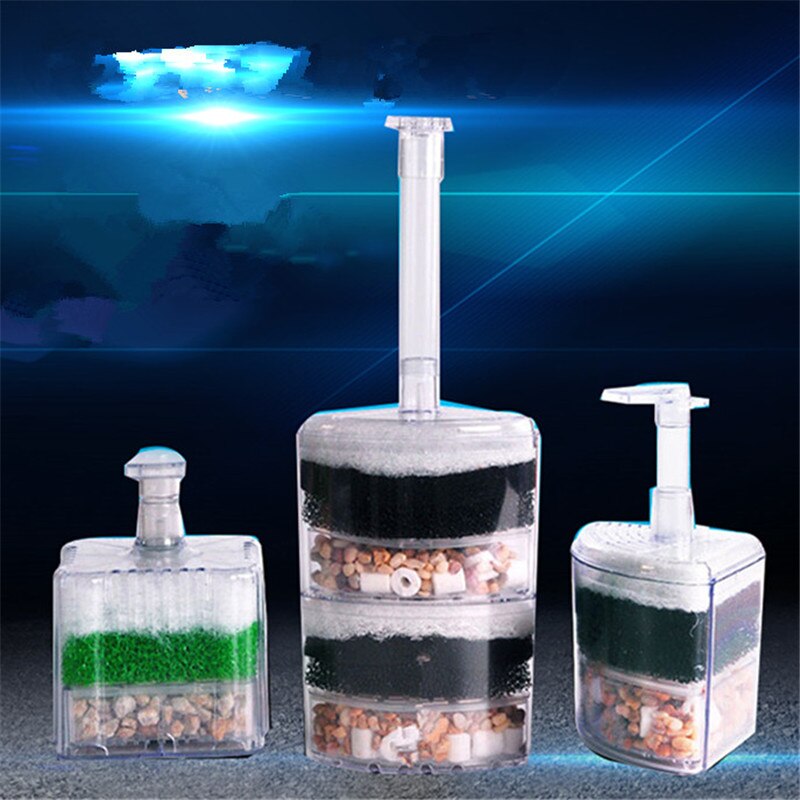 1pc s/m/l aquarium hoekfilter luchtgedreven garnalen aquariumfilter biochemische keramische spons accessoires zuurstofpomp