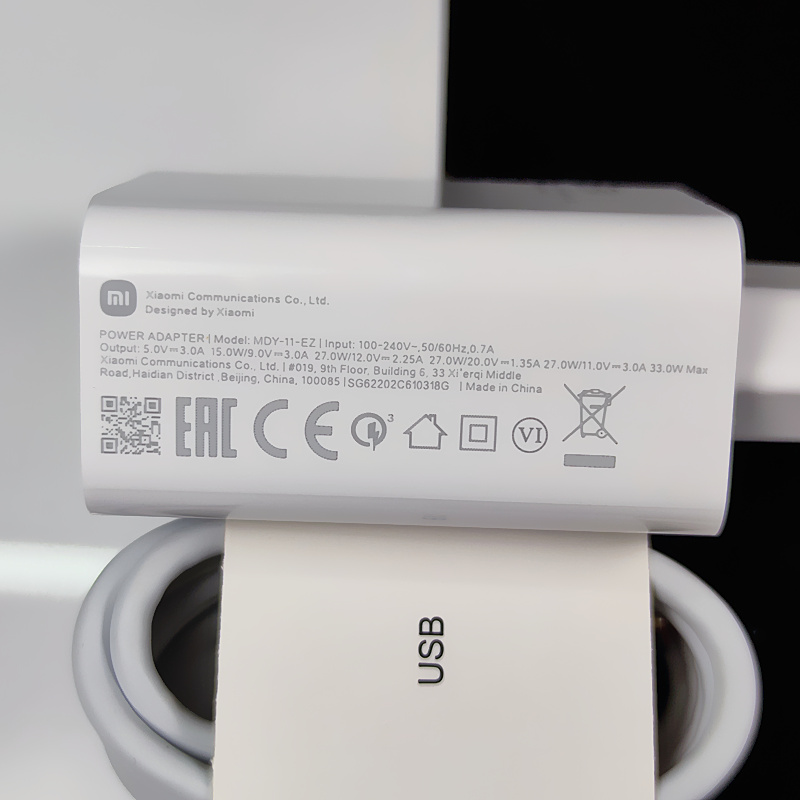 Xiaomi – chargeur d'origine 33W 27w 30w EU Turbo, câble de Type C Mi11 Lite NE 5G POCO F2 X3 Pro NFC Redmi Note 10 9 8