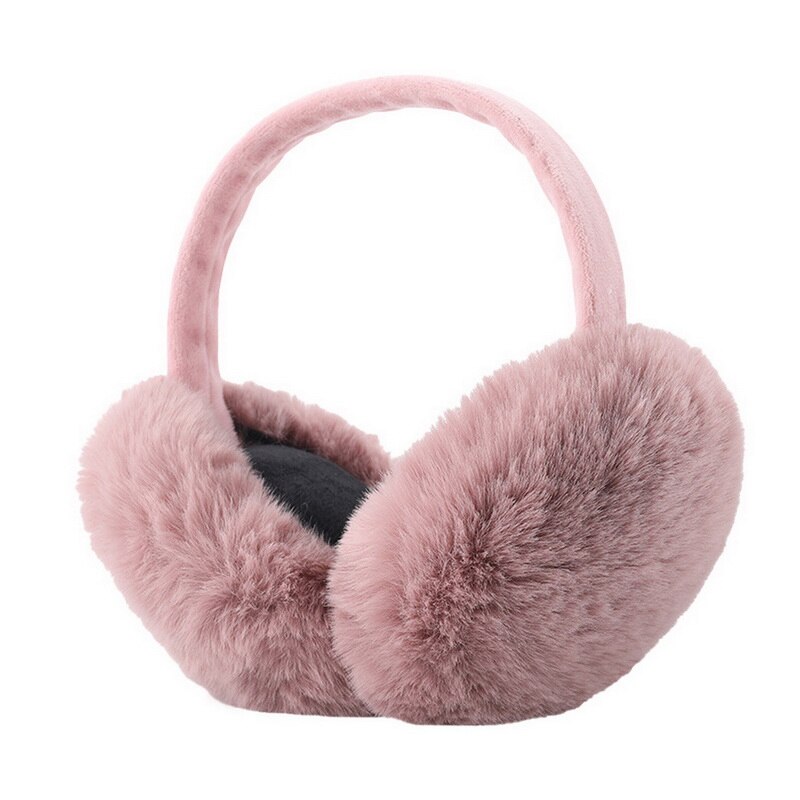 Vertvie-orejeras grandes y cálidas Unisex, orejeras clásicas de Color sólido para adultos y niños, orejera de piel cómoda para invierno: color 1