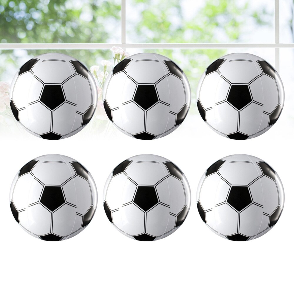 6pcs Inflatable Soccers Party Favors Toys Soccer Decor for Nightclub Bar