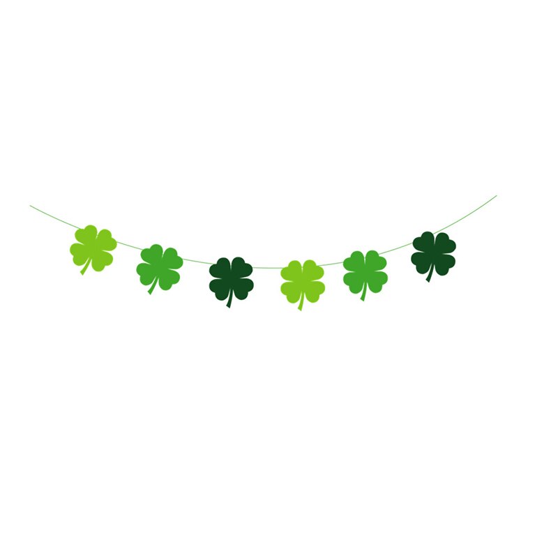 Leeiu St Patrick 's Day Decorations Green Clovers Banners Shamrock Lucky Irish Party Garlands Irish Festival Latex Balloons
