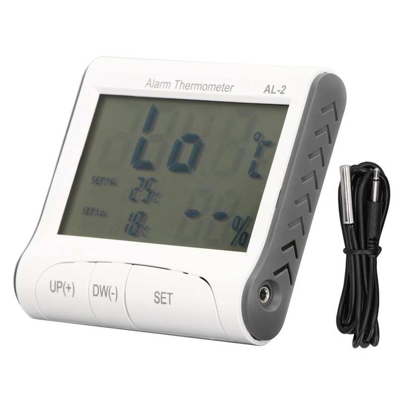 Digital Thermometer Hygrometer Temperature Humidity Recorder Dual Screen Display for Home