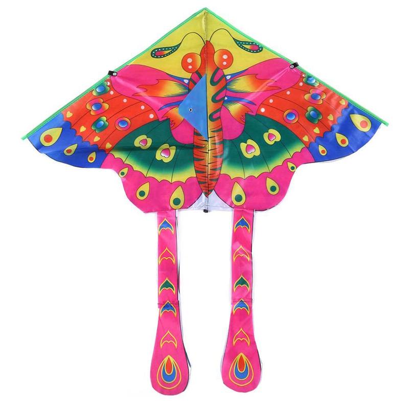 Children Cartoon Butterfly Kite Suitable Age About 5 Years Old Breeze Easy To Fly Inclued Kite 30 Meter Line Transparent Cloth