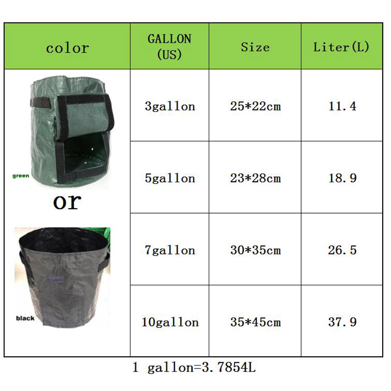 5 10 gallon Potato Planter Grow Gardening Bag DIY PE jardin Pots Planting Vegetable tomato growing home Garden Tools