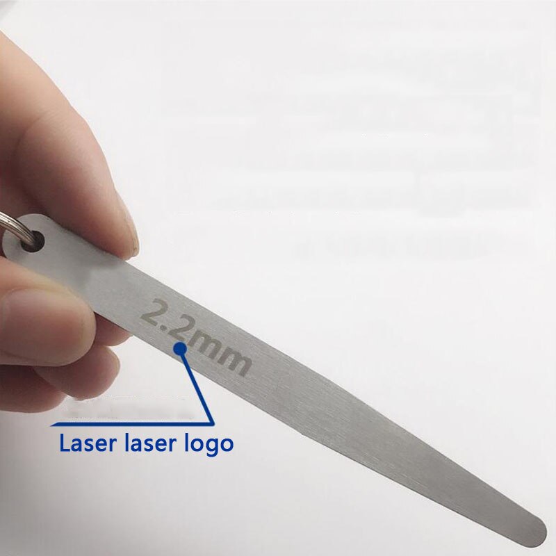 2/2.2/3.0mm følermåler 3 blad ventiltykkelse gap følermåler metrisk måling justering linjal måleverktøy i stål