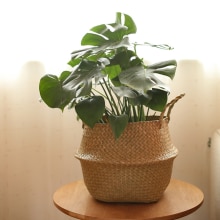 Handmade Wicker Planter Storage Flower Baskets Laundry Storage Decorative Basket Pot Rattan Flower Planters Household Organizer