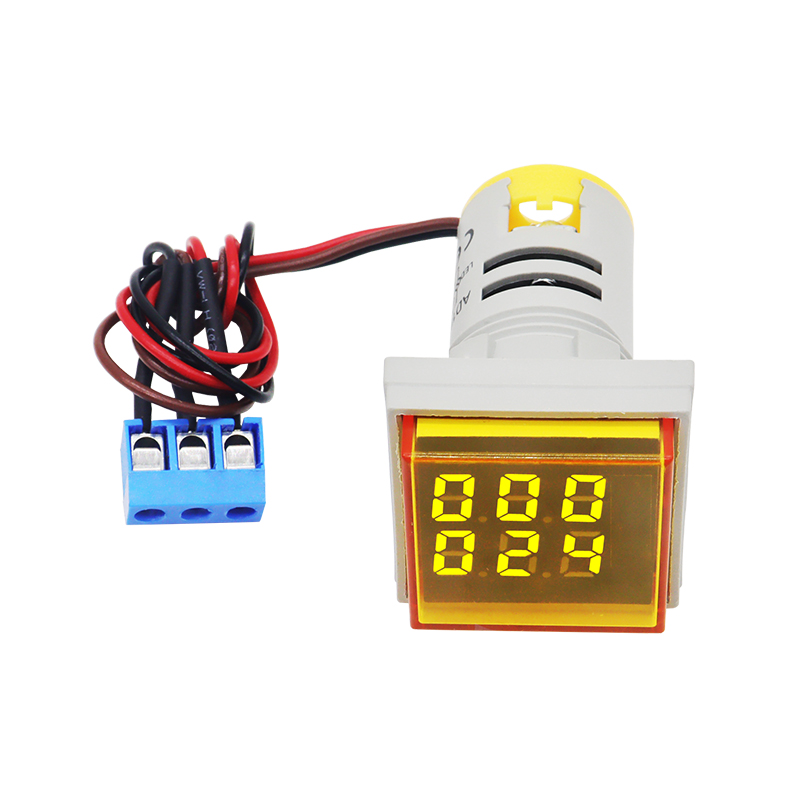 Panel Counter Meter Mini 22mm LED Digital Display Square Round Timer For Industrial Use AC220-380V 0-999999: Orange