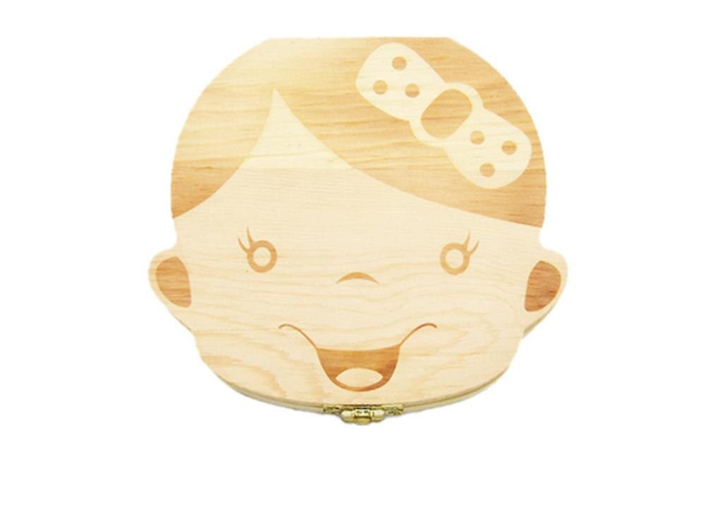 Lanugo-caja de almacenamiento de dientes para niños, Mini soporte de dientes multiusos de madera, estuche de almacenamiento para dientes de leche, para recuerdos