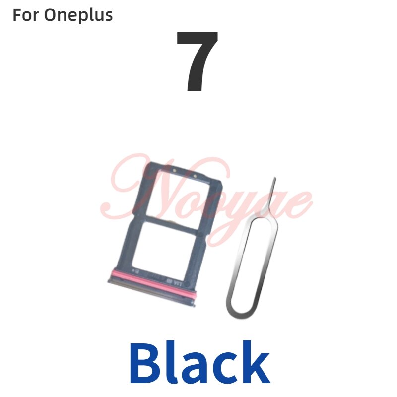 Novaphobat Nokia6.1 recambio de bandeja para tarjeta Sim para Nokia 5,1 6,1 6 6 7 8 Plus ranura para tarjeta Sim Adaptador ranura lector pista: for Oneplus 7 black