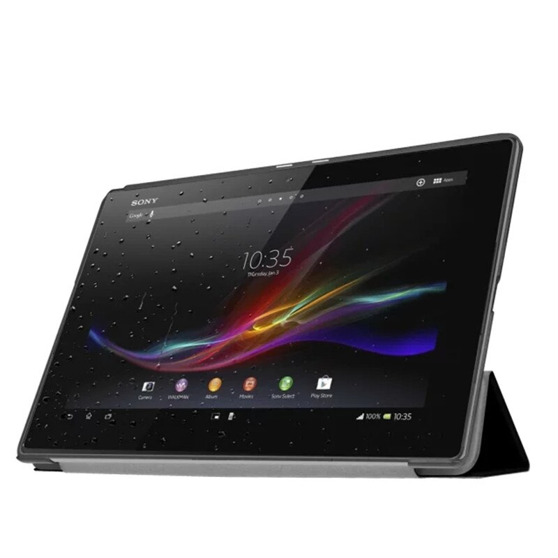 Luksus læderetui cover til sony xperia  z4 tablet sgp 771 sgp 712 10.1 '' etui til sony xperia  z4 tablet ultra + stylus