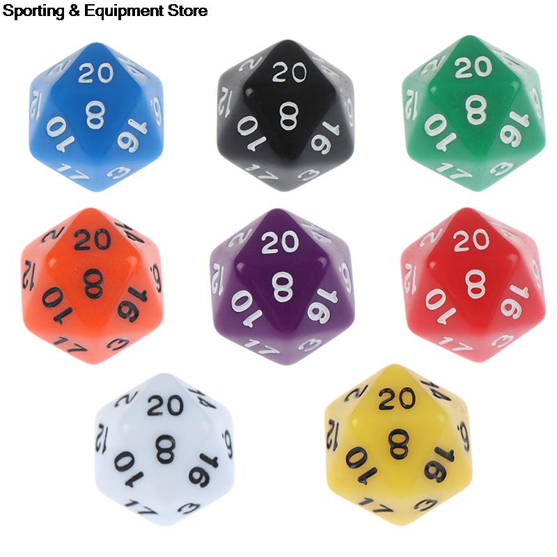 Wirkung D20 Würfel Für Tisch Brettspiel 20 Seitige Daten Reiche Farben Schreibtisch-Spiel Zubehör Für Brettspiel Acryl Digital würfel