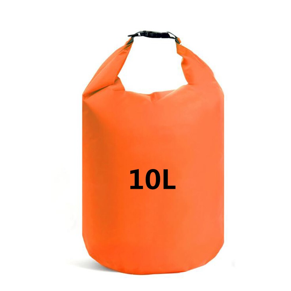 Bolsas impermeables para acampar, Rafting, almacenamiento a prueba de polvo, fundas deportivas, bolsa impermeable con gancho ajustable para exteriores, 10L/20L: Blanco