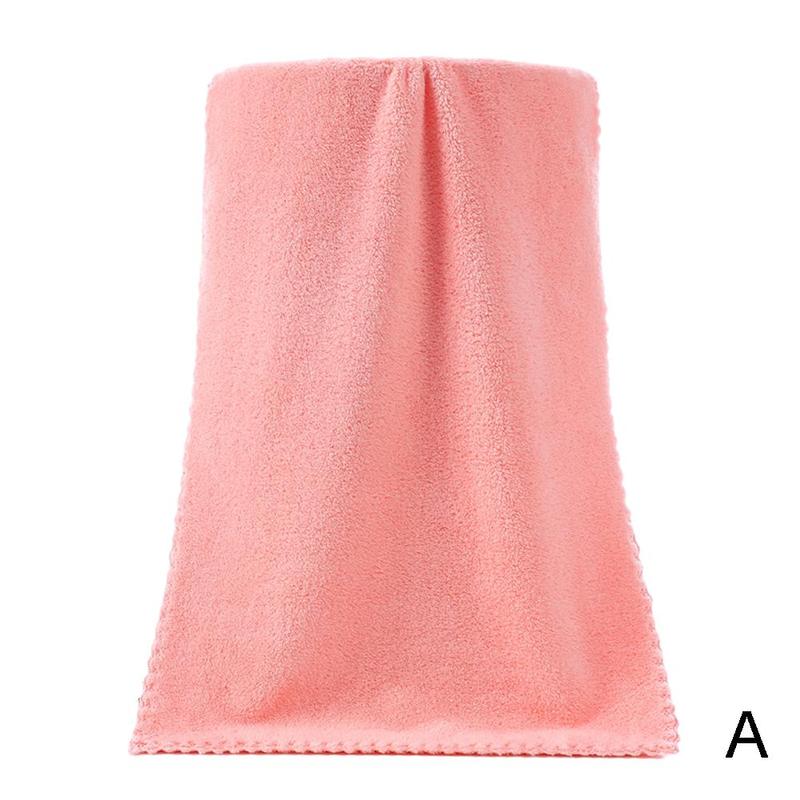 1PC Coral Fleece Lightweight Towel Color Water Absorbent Face Towels Home Velvet Textile For Spa Clean Bath Bathing Towel: A