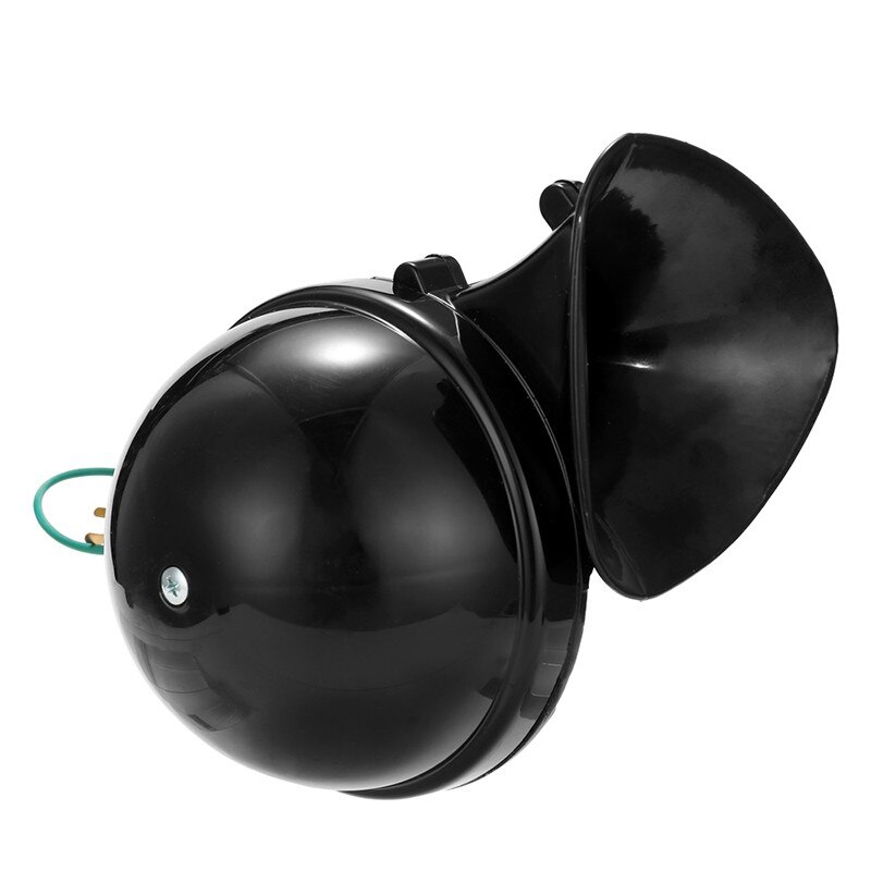Voiture style fort 150DB 12V noir électrique escargot corne Air klaxon rage son pour voiture moto camion bateau