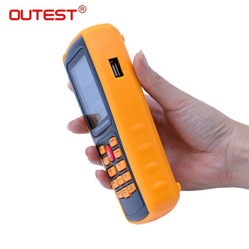GM8902 0-45M/S Digital Anemometer Wind Speed Meter Air Volume Ambient Temperature Tester With USB Interface