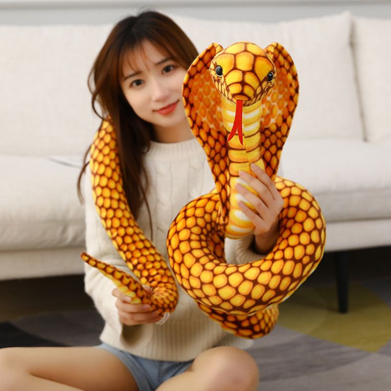 Peluche de Cobra colorido simulado de 80/170/240cm, animales de peluche, serpientes, muñecos de peluche, broma divertida, juguetes suaves para decoración del hogar