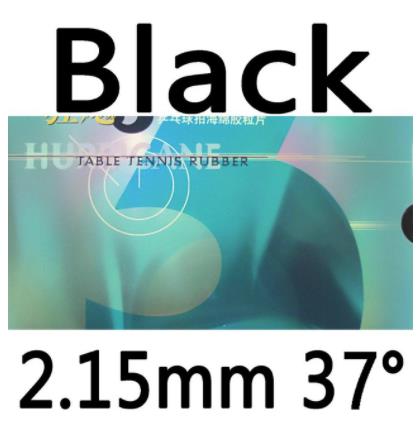 DHS NEO Hurricane 3 NEO Hurricane3 NEO Hurricane-3 Pips-In Table Tennis PingPong Rubber with Orange Sponge 2.15-2.2mm: black 2.15mm H37