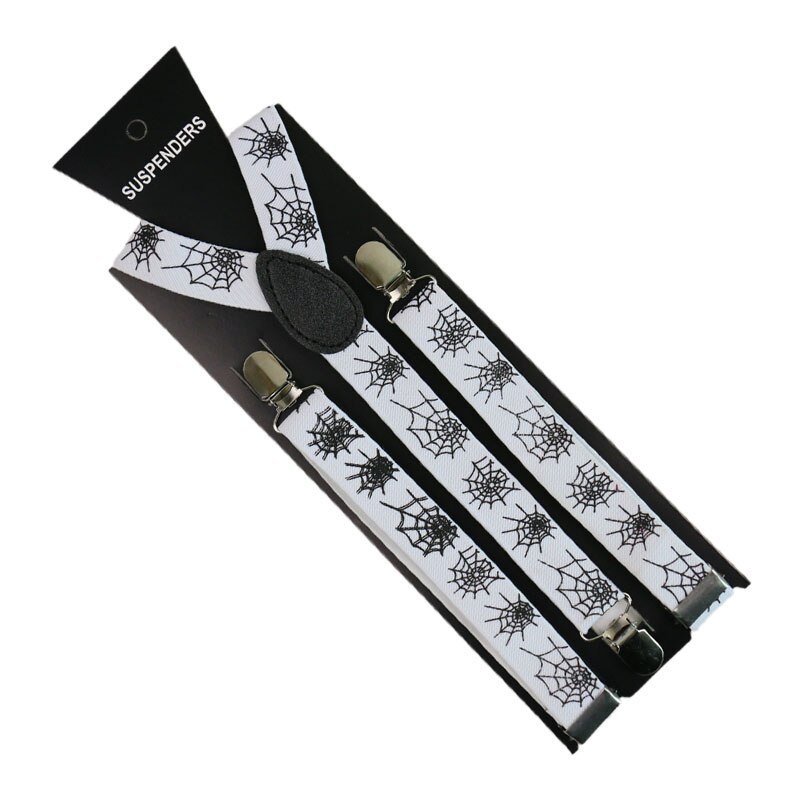 Winfox 2.5cm Wide Animal Print Cat Braces Suspenders Men Women Clip on Suspenders Adjustable Clothes Pants: 05
