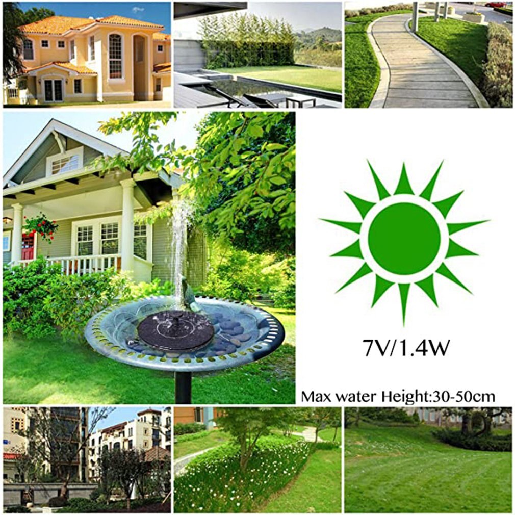 Mini solfontæne sol vand springvand have pool dam udendørs solpanel havedekoration på lager