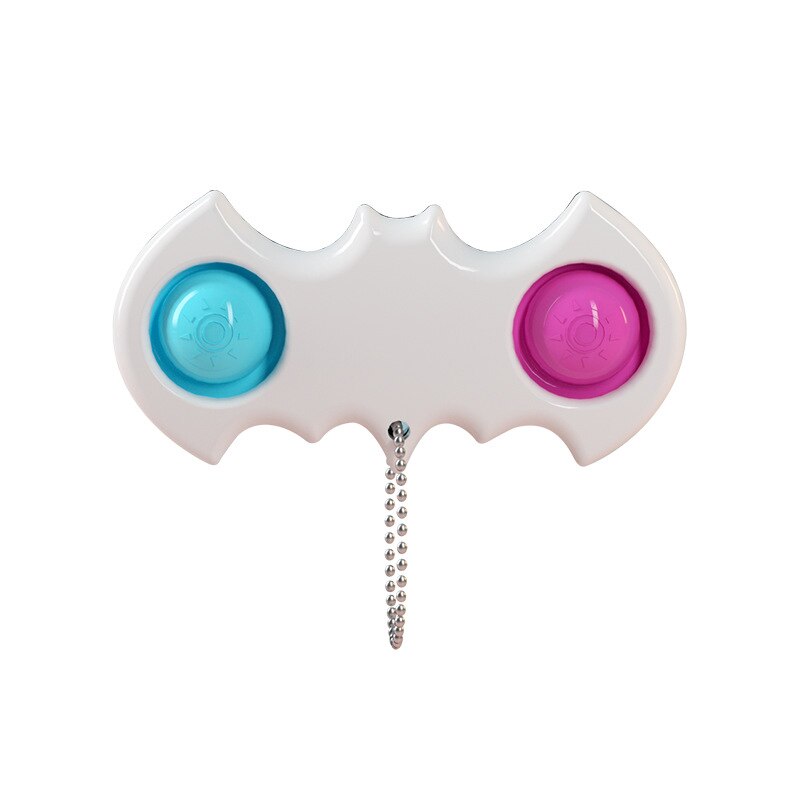 Adult Child Mini Push Bubble Sensory Toy Key Chain Autism Needs Squishy Stress Reliever Toys Funny Anti-stress Fidget Its: White-DD030M