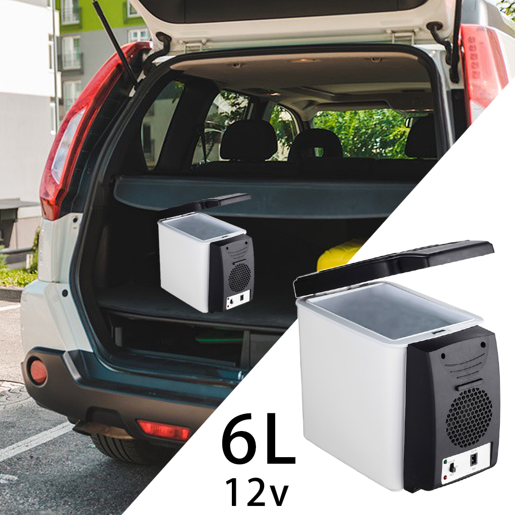 6l bærbare kompakte minikøleskabe til 12v biler, elektrisk køleboks til camping og rejser, udendørs køleskab, sommerkøleskab