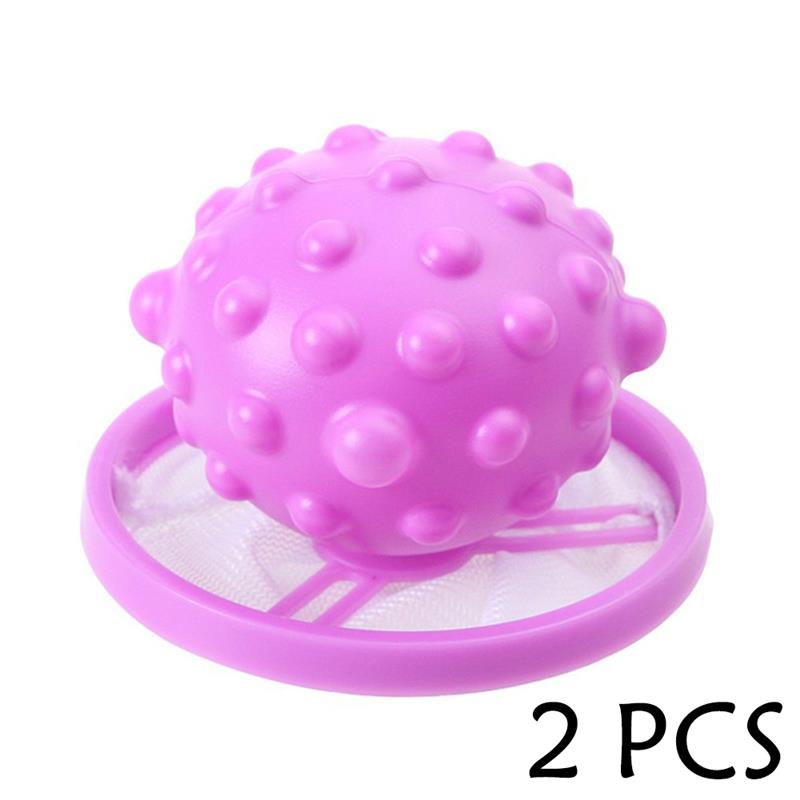 1/4 Pcs Floating Washing Ball Laundry Balls Laundry Washing Net Bag Debris Filter Pink Blue Washing Machine Cleaning Hair Filter: 03-2PCS