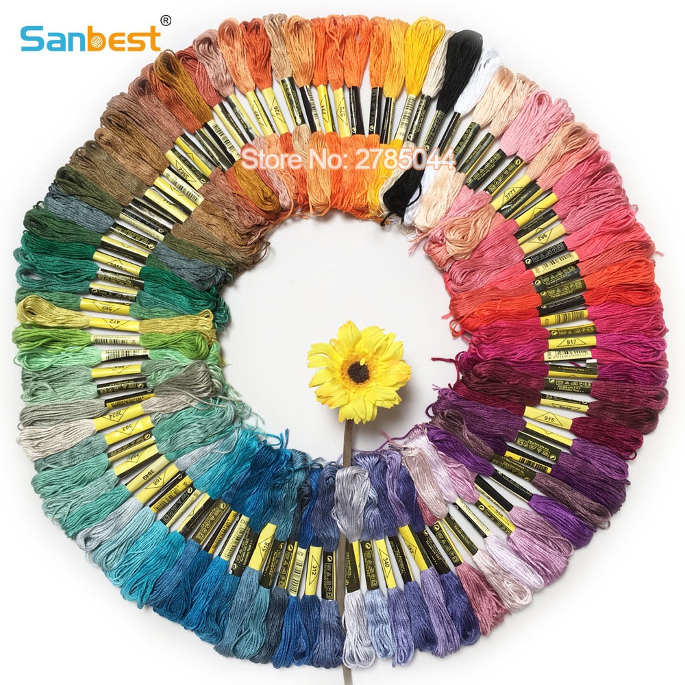 Sanbest 100 Pezzi Multi-colore Punto Croce Filo Lu – Grandado