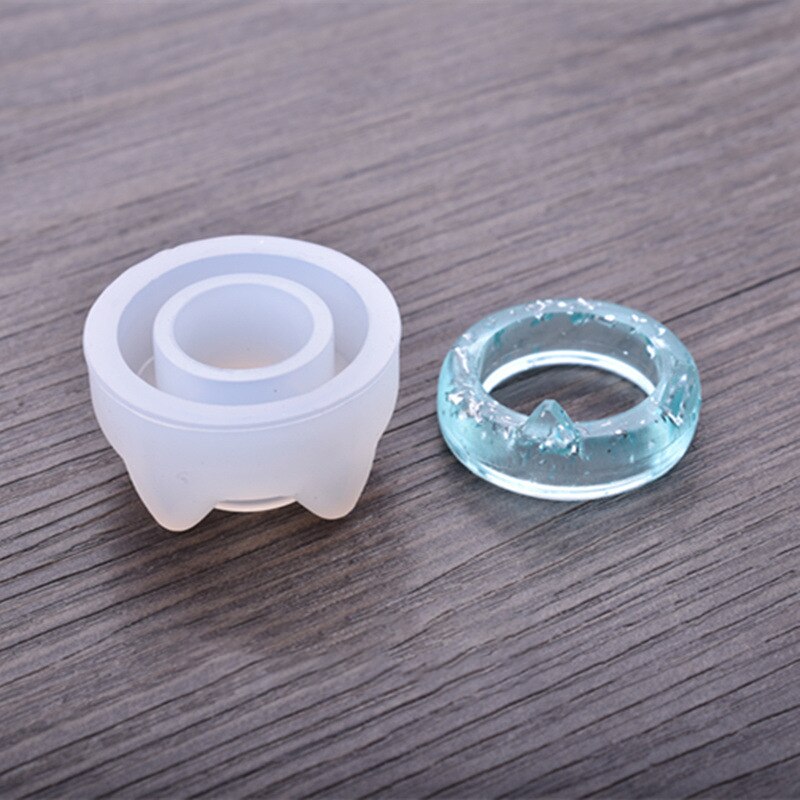 3Pcs 16/17/18Mm Kat Oor Stijl Ring Lijm Silicone Mold Voor Sieraden Ring Handgemaakte Hangende tool Diy Craft Epoxy Moul