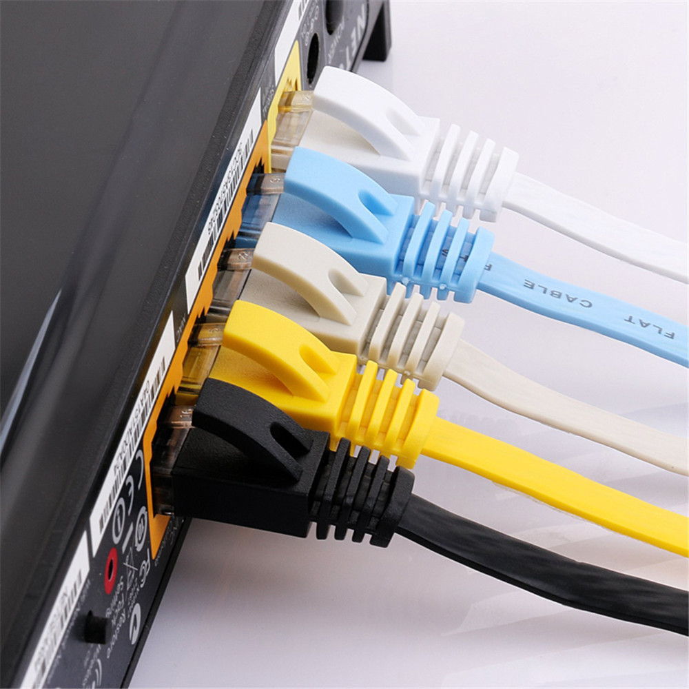 CAT6 Platte Ethernet-kabel RJ45 Lan-kabel Netwerk Ethernet Patch Cord voor Computer Router Laptop 0.5M/1M/2M/3M/5M/8M Lengte