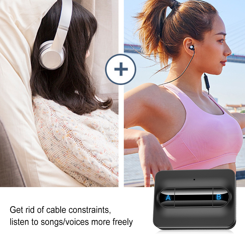 Multipoint Bluetooth 5.0 Audio- Absender 3,5 mm AUX RCA niedrig Latenz Stereo kabellos Adapter anschließen 2 Kopfhörer für TV PC Kasten